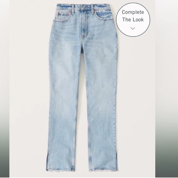 Abercrombie & Fitch Denim - Abercrombie & Fitch Curve Love Ultra High Rise 90s Straight Jean 24 / 00